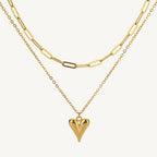 Artisan 316L Stainless Steel Sculpted Heart Choker