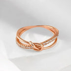 Chloe Gold-Plated Sterling Silver Double Knot Ring