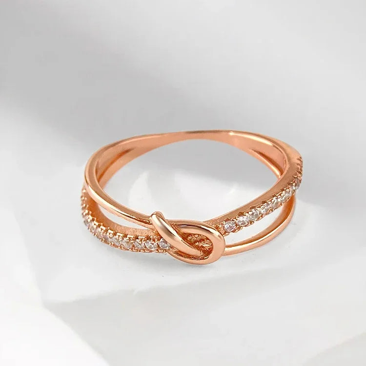 Chloe Gold-Plated Sterling Silver Double Knot Ring