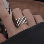 Irregular Shell Overlapping 925 Sterling Silver Ring