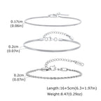 Nexus Stainless Steel Cuban and Rope Chain Bracelet Set