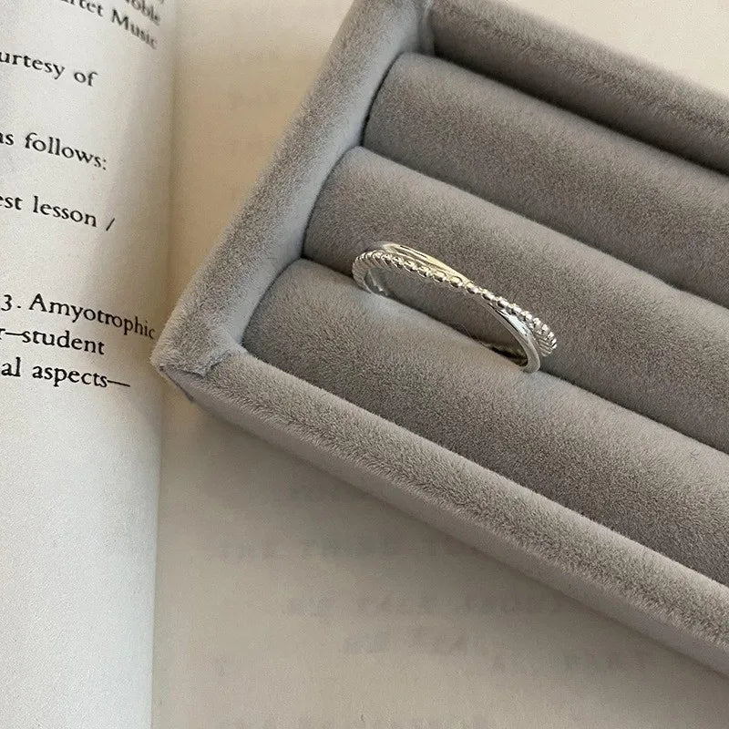 Irregular Shell Overlapping 925 Sterling Silver Ring