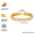 Dahlia 14K Gold Plated Paperclip & Watch Strap Bracelet