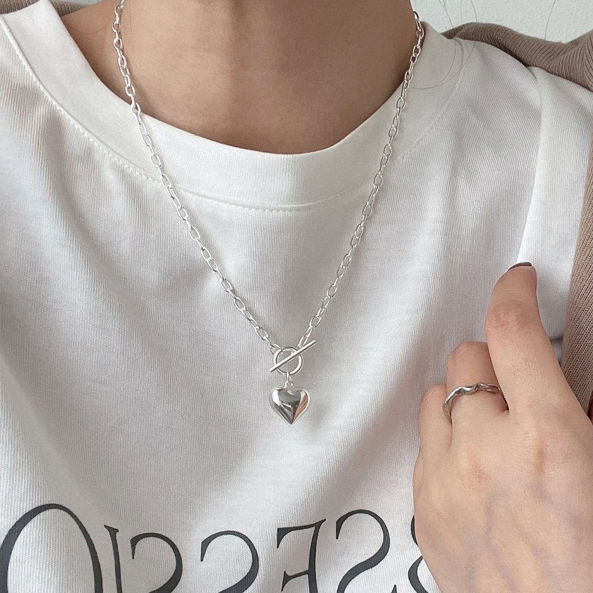 925 Sterling Silver Simple Pearl Pendant Necklace