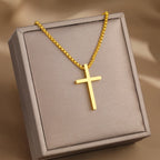 Stainless Steel Y2K Grunge Cross Pendant Necklace