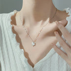 925 Sterling Silver Simple Pearl Pendant Necklace