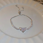 Soren Curved Wave Rhinestone Adjustable Bangle