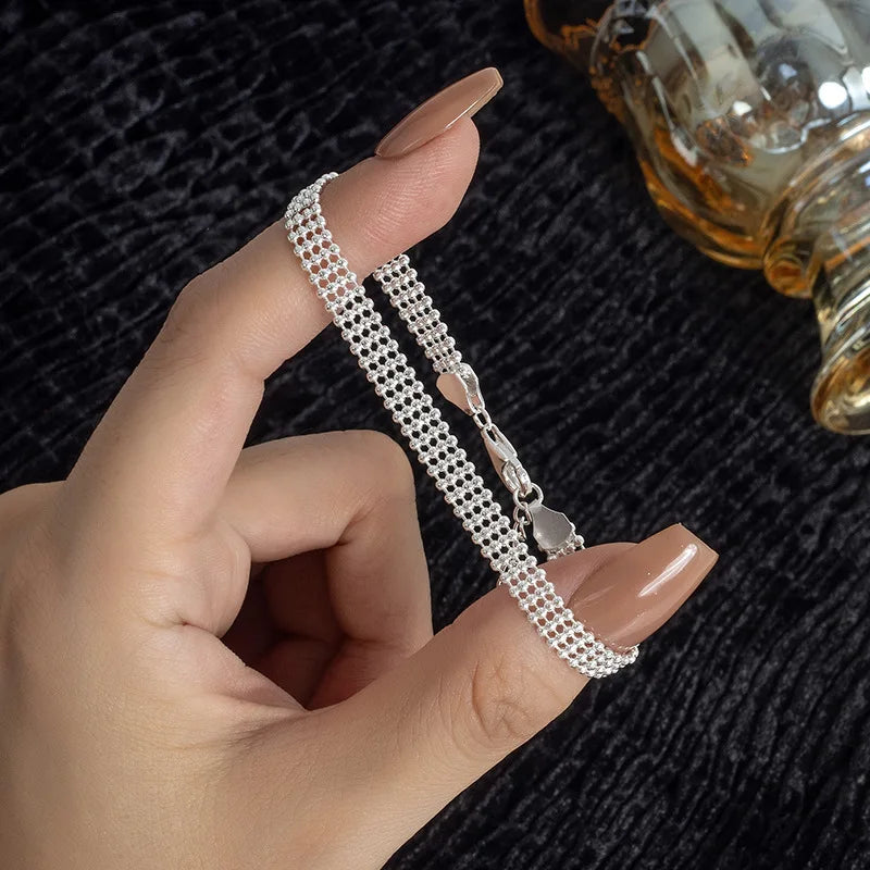 Rowan Silver Bead Chain Bracelet