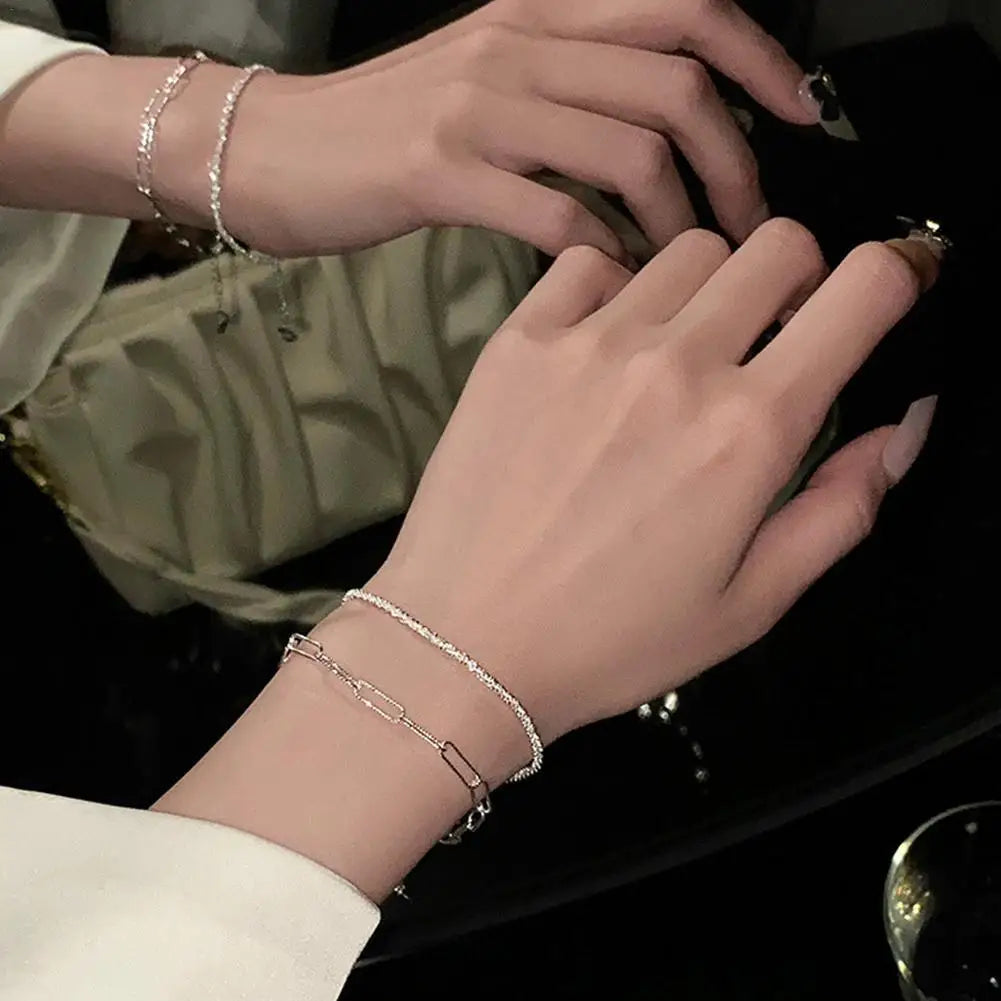 Lumin Delicate Light-Reflecting Chain Bracelet