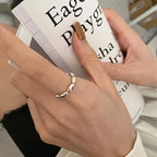 Irregular Shell Overlapping 925 Sterling Silver Ring