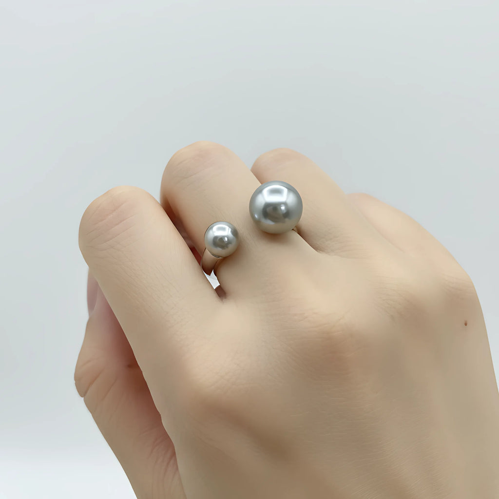 Irregular Shell Overlapping 925 Sterling Silver Ring