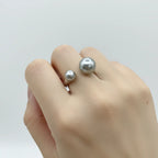 Irregular Shell Overlapping 925 Sterling Silver Ring