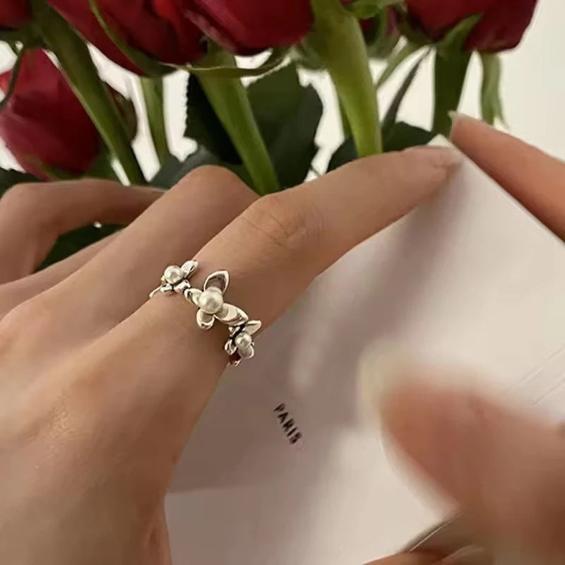Irregular Shell Overlapping 925 Sterling Silver Ring