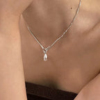 925 Sterling Silver Simple Pearl Pendant Necklace