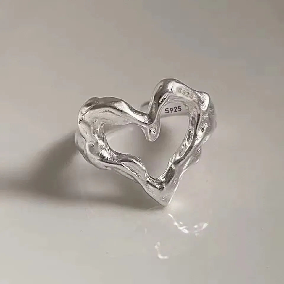 Irregular Shell Overlapping 925 Sterling Silver Ring
