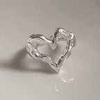 Irregular Shell Overlapping 925 Sterling Silver Ring