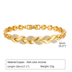Dahlia 14K Gold Plated Paperclip & Watch Strap Bracelet