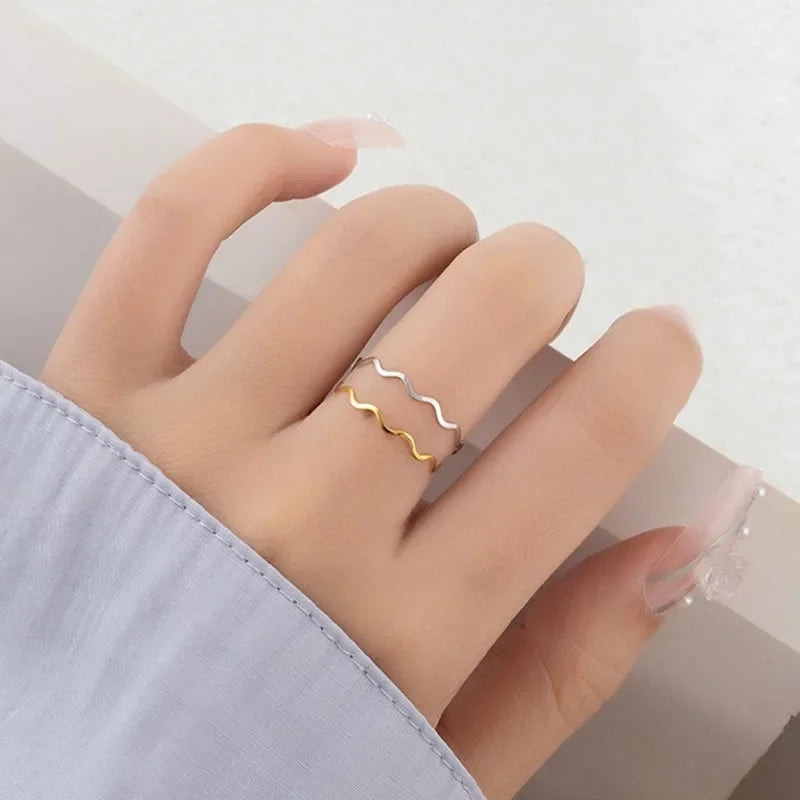 Wave 1mm Stainless Steel Stacking Ring