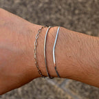 Nexus Stainless Steel Cuban and Rope Chain Bracelet Set