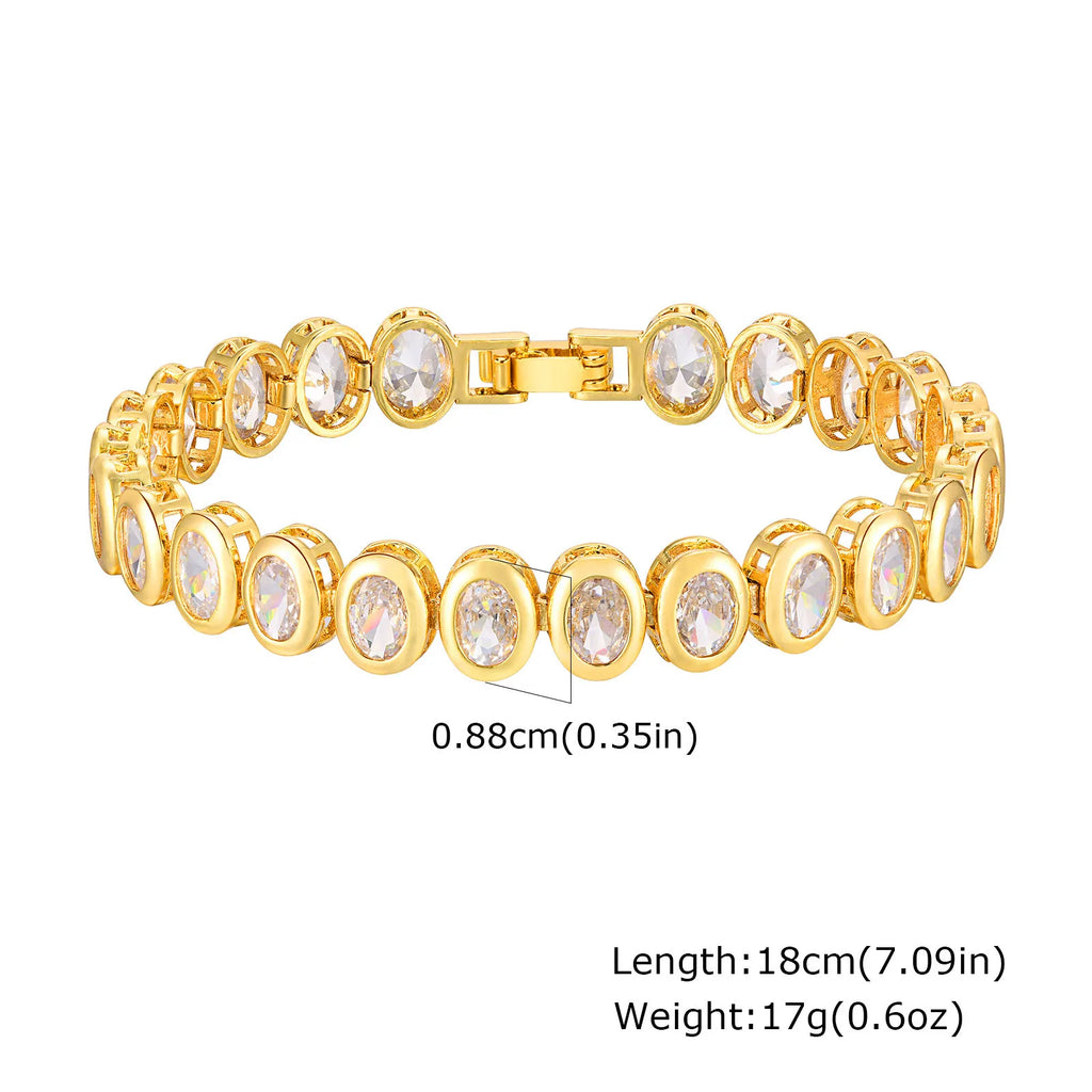Dahlia 14K Gold Plated Paperclip & Watch Strap Bracelet