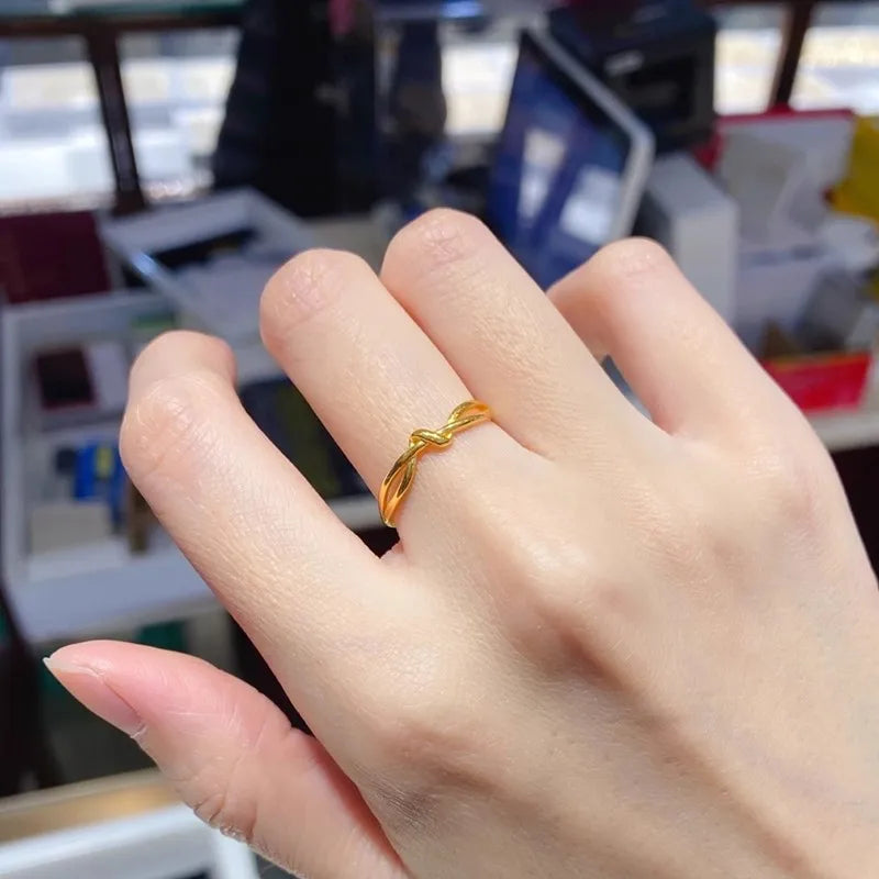 Astrid Stainless Steel Interlocking Knot Ring