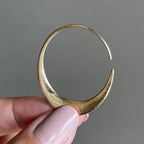 Concise Vintage Gold-Plated Hoop Earrings