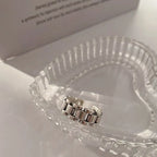 Geometric Cross Hollow Chain 925 Sterling Silver Ring