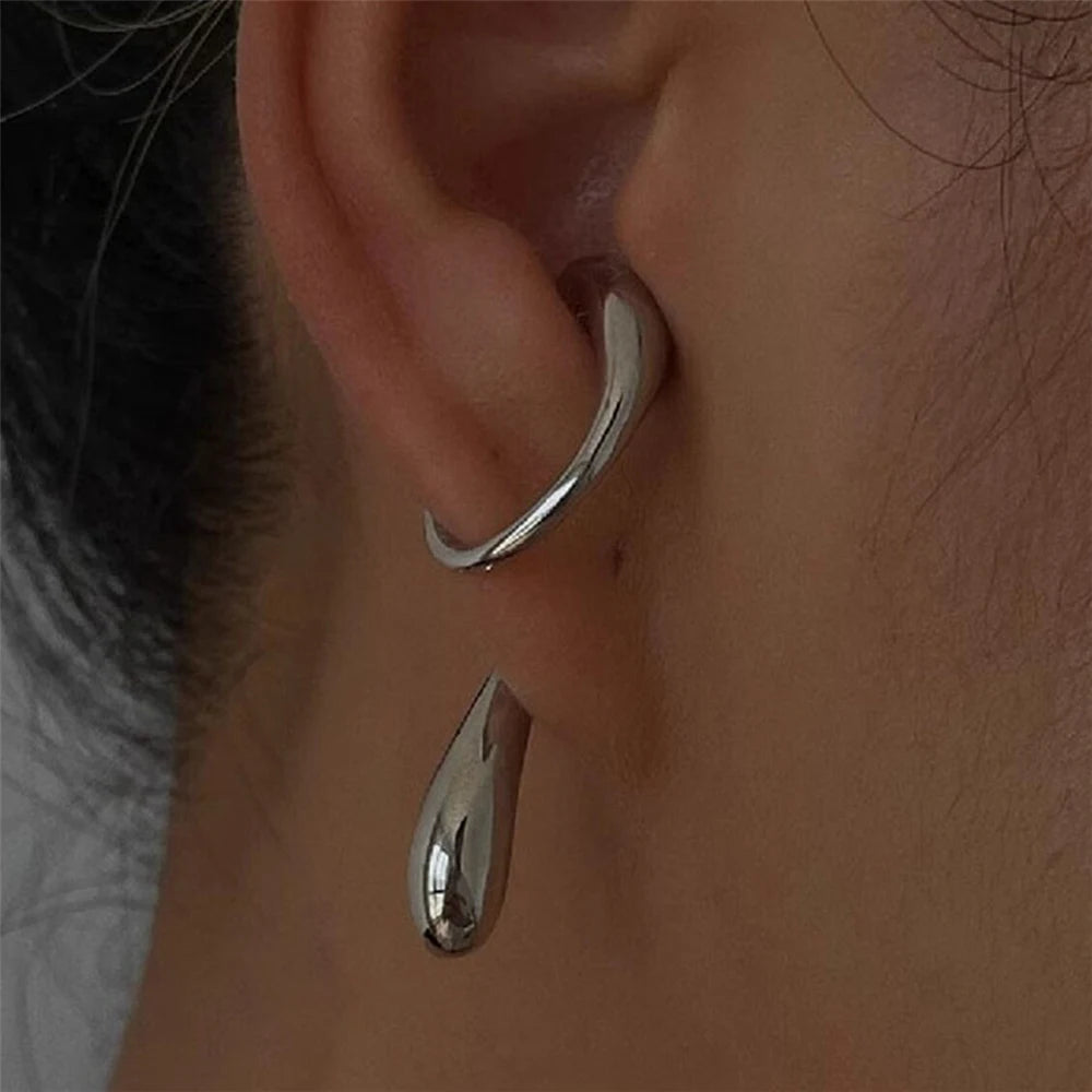 Minimalist Geometric Teardrop Non-Pierced Ear Cuff