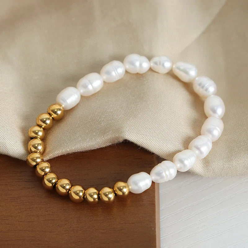 Calla Freshwater Pearl and Beaded Bracelet