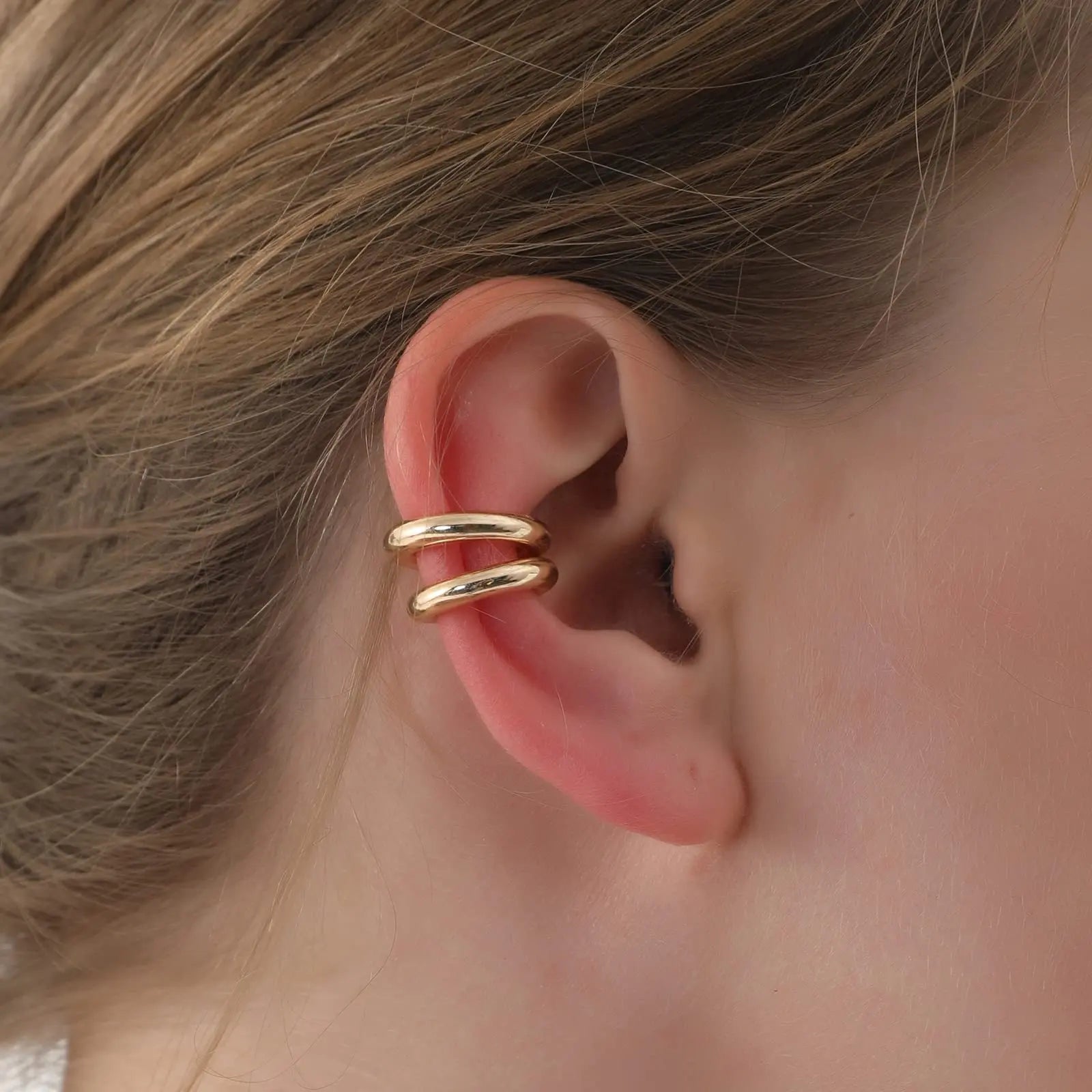 2-Piece Chunky Statement Non-Pierced Ear Cuff Set