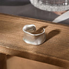 Irregular Shell Overlapping 925 Sterling Silver Ring