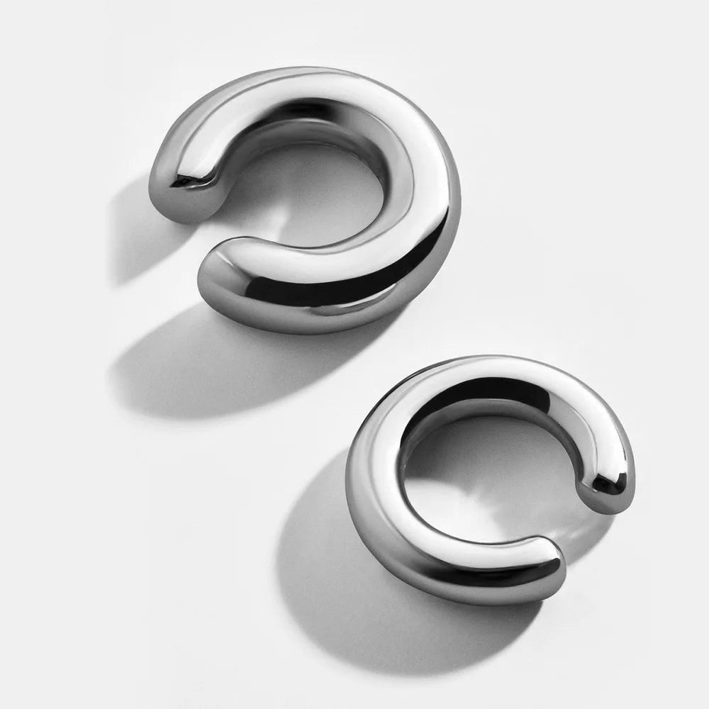2-Piece Chunky Statement Non-Pierced Ear Cuff Set