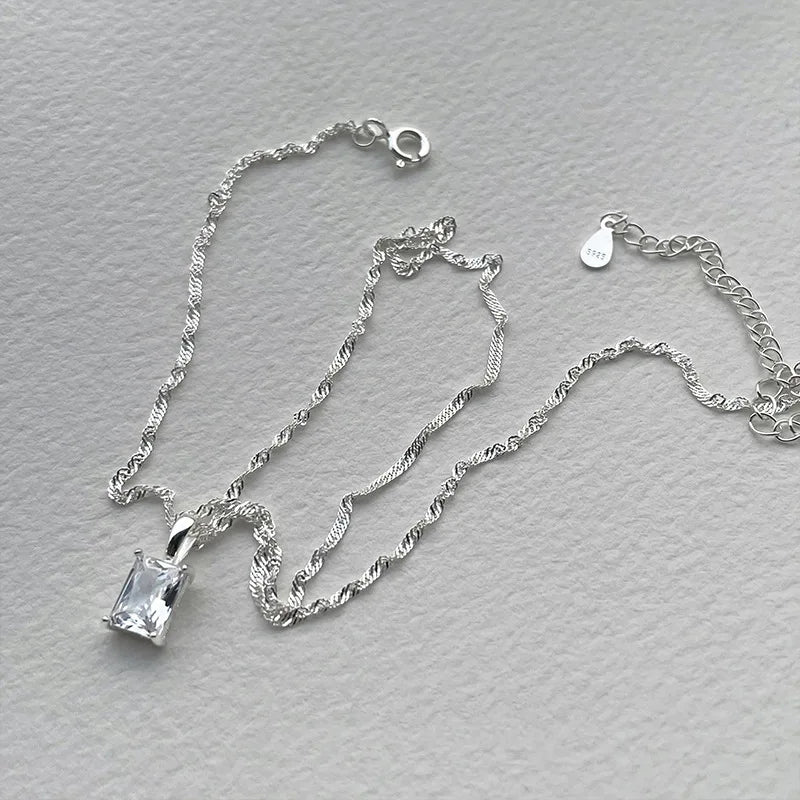925 Sterling Silver Simple Pearl Pendant Necklace
