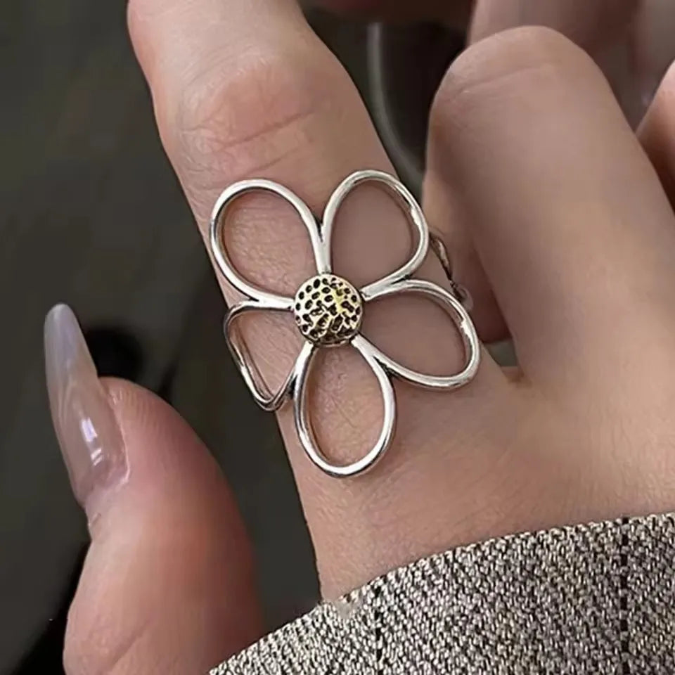 Irregular Shell Overlapping 925 Sterling Silver Ring