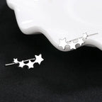 Hypoallergenic Star Sequence Ear Climber Earrings