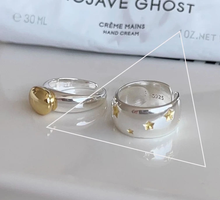 Irregular Shell Overlapping 925 Sterling Silver Ring