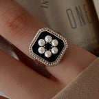 Irregular Shell Overlapping 925 Sterling Silver Ring