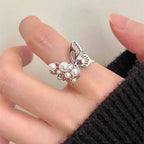 Irregular Shell Overlapping 925 Sterling Silver Ring