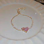 Soren Curved Wave Rhinestone Adjustable Bangle