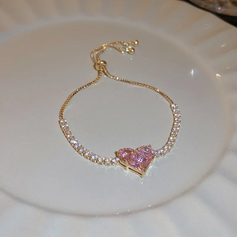 Soren Curved Wave Rhinestone Adjustable Bangle