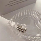 Geometric Cross Hollow Chain 925 Sterling Silver Ring