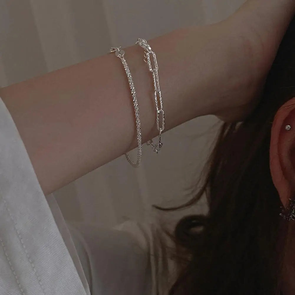 Lumin Delicate Light-Reflecting Chain Bracelet