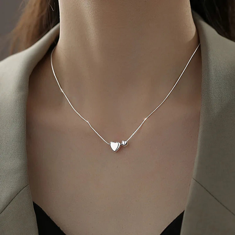 925 Sterling Silver Simple Pearl Pendant Necklace