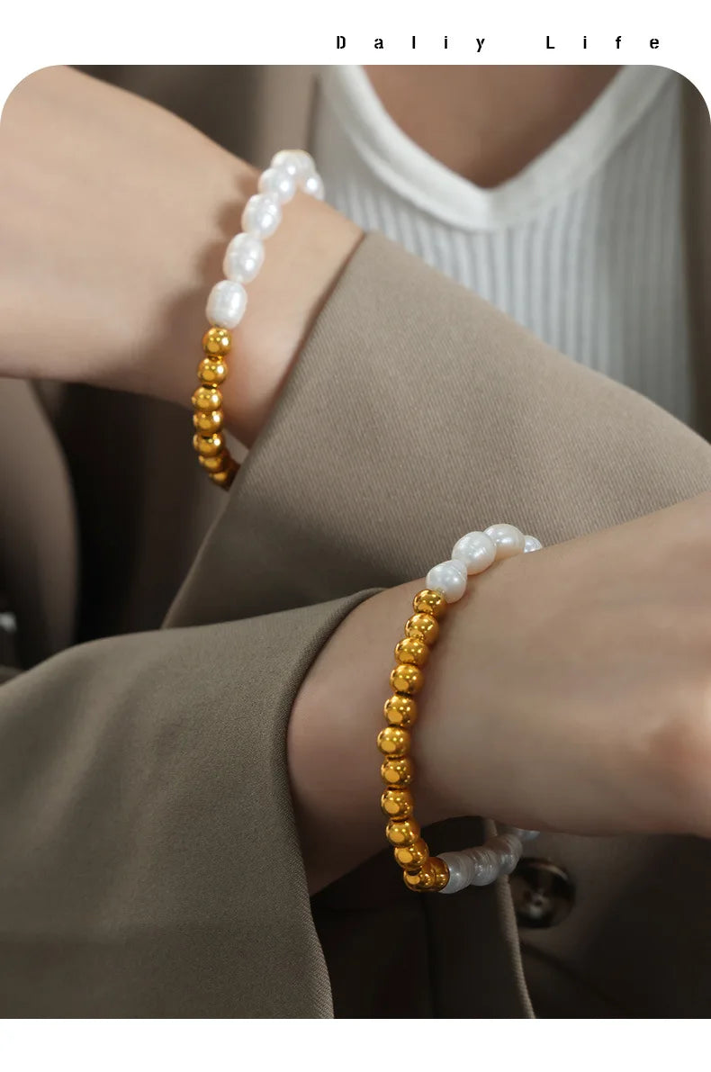 Calla Freshwater Pearl and Beaded Bracelet