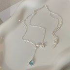 925 Sterling Silver Simple Pearl Pendant Necklace