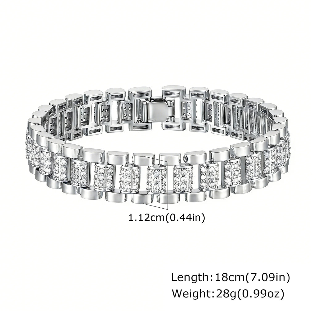 Dahlia 14K Gold Plated Paperclip & Watch Strap Bracelet