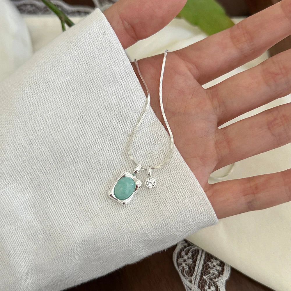 925 Sterling Silver Simple Pearl Pendant Necklace