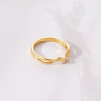 Astrid Stainless Steel Interlocking Knot Ring
