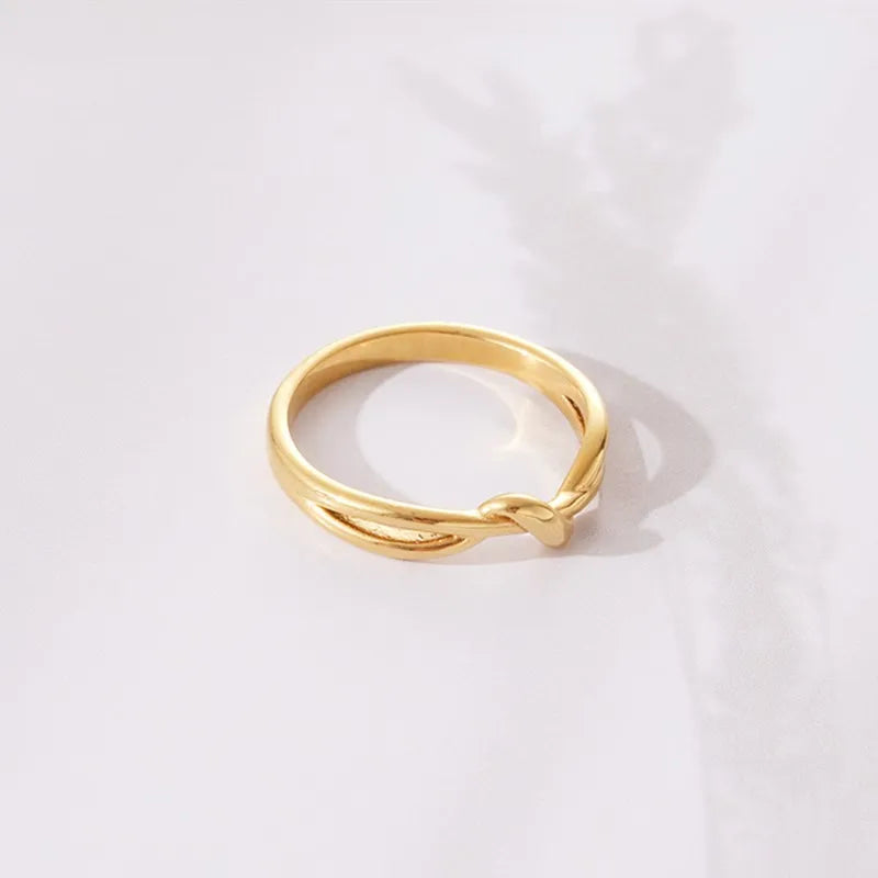 Astrid Stainless Steel Interlocking Knot Ring