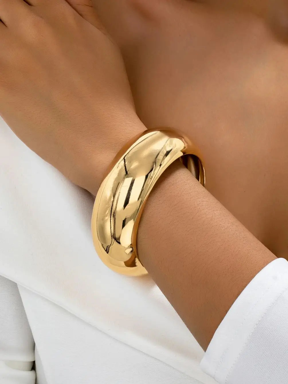 Marella Wide Smooth Surface Plain Cuff Bangle